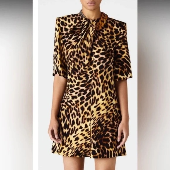 STELLA MCCARTNEY Leopard Print Dress (D8) - Picture 1 of 10